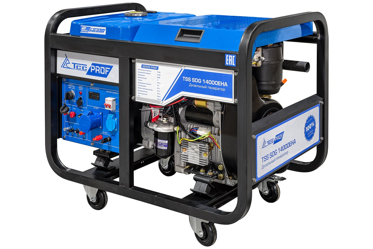 Дизель генератор TSS SDG 14000EHA в кожухе 1600