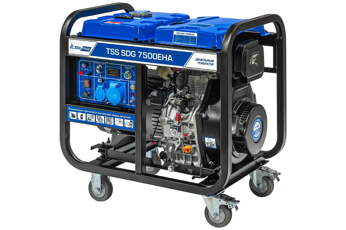 Дизель генератор TSS SDG 7500EHA в кожухе 1200