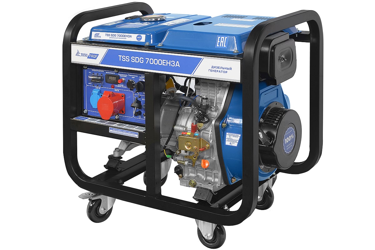 Дизель генератор TSS SDG 7000EH3A в кожухе 1200